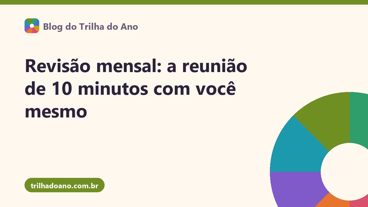 Revisão mensal: a reunião de 10 minutos com você mesmo